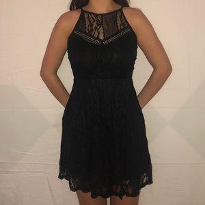 Black High Neck Dress